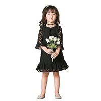Flower Girl White Lace Dress Long Sleeve Pageant Dresses 2-12
