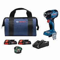 BOSCH GDR18V-1860CB25 18V Connected-Ready 1/4 In. Hex Impact Driver Kit with (2) CORE18V® 4 Ah Advanced Power Batteries and (1) Connectivity Module