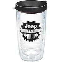 Tervis Jeep Made in USA Double Walled Insulated Tumbler Travel Cup Keeps Drinks Cold & Hot, 16oz, Logo