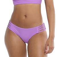 Body Glove Women's Smoothies Ruby Solid Bikini Bottom Swimsuit