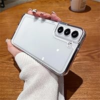 Luxury Transparent Shockproof Case for Samsung S24 S23 S22 S21 FE Plus Ultra 5G A12 A32 A52 A72 4G A33 A53 A73 A13 Crystal Cover,Clear,for Samsung S24 Plus