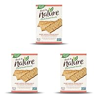 Back to Nature Pink Himalayan Salt Multigrain Flatbread Crackers - Dairy Free, Non-GMO, Made with Wheat Flour & Whole Grains, Delicious & Quality Snacks, 5.5 Ounce (Pack of 3)