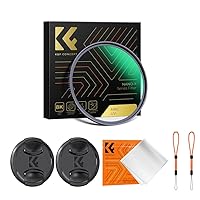 K&F Concept 77mm MC UV Protection Filter + 77mm Lens Cap Kit, Filter with 28 Multi-Layer Coatings HD/Hydrophobic/Scratch Resistant Ultra-Slim UV Filter for 77mm Camera Lens (Nano-X Series)
