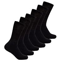 Thorlos WX Thick Padded Crew Walking Socks, Black, Large