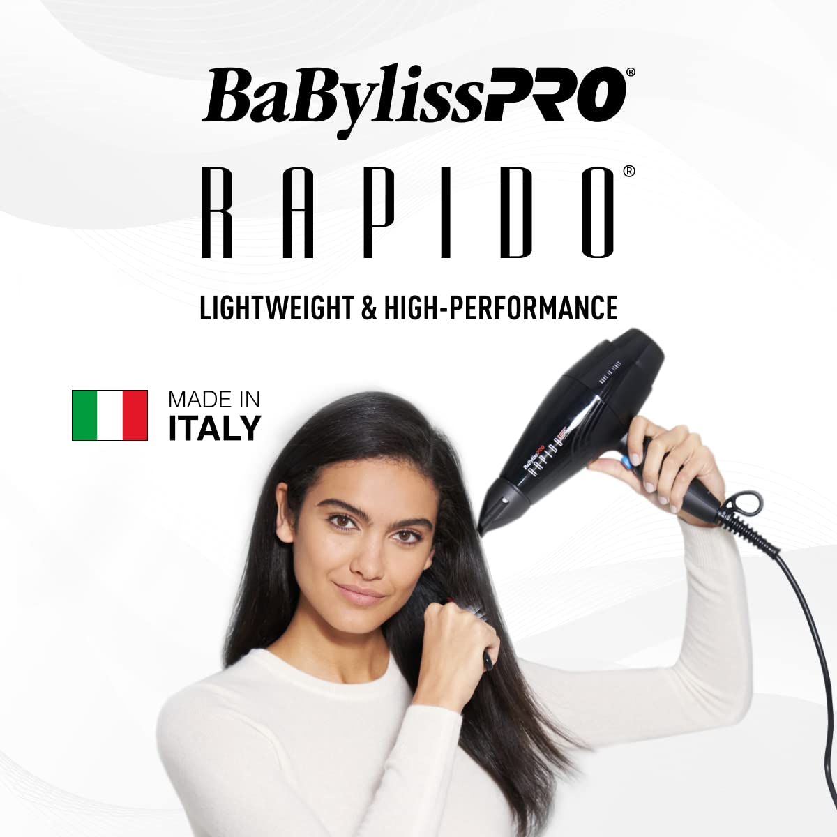 BaBylissPRO Nano Titanium Italian Performance Hair Dryer - Professional Quality 2000 Watt Blow Dryer