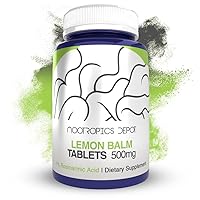Nootropics Depot Lemon Balm Extract Tablets | 500mg | 60 Count | 10:1 Water Ethanol Extract