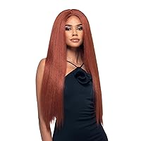 Vivica A. Fox WNB-2, HUMAN HAIR BLEND, Lace Front Wig, Color 130, Red Orange Blond