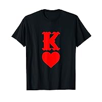 K Of Hearts Love Couples Valentines Day Gifts for Men Women T-Shirt