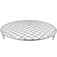 Versatile Round 304 Stainless Steel Cooling Rack Baking,Heat Resistant Rust Proof Sturdy Durable Dia 10.4