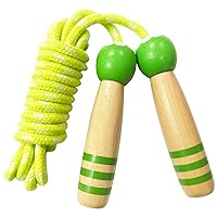 Toy Jump Rope for Kids Wooden Handle Jumping Ropes 7 Feet Christmas Birthday Gift