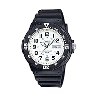 Casio Men's 'Classic' Quartz Resin Watch, Color:Black (Model: MRW200H-7BV)