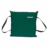 Flowt 40105 Type IV Throwable Floatation Foam Cushion USCG Approved | Throw Preserver Boat Cushion | Throwable Boat Cushion Safety Device | 16 x 15 x 2.5 inches (Green)