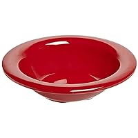 Carlisle FoodService Products Sierrus Reusable Plastic Bowl with Rim for Buffets, Restaurants, and Home, Melamine, 4.2 Ounces, Red, (Pack of 48)