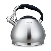 Easyworkz Whistling Stovetop Tea Kettle Food Grade Stainless Steel Hot Water Tea Pot With Loud Whistle,3.1 Quart(3.0l)