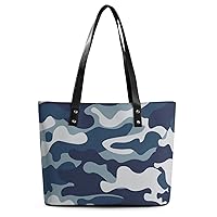 Womens Handbag Camouflage Pattern Leather Tote Bag Top Handle Satchel Bags For Lady