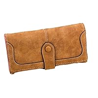 Andongnywell Clearance Wallet for Women Vegan Leather Soft Durable Slim Wallets Wax Clutch Wristlet Purse Credit Card Holder