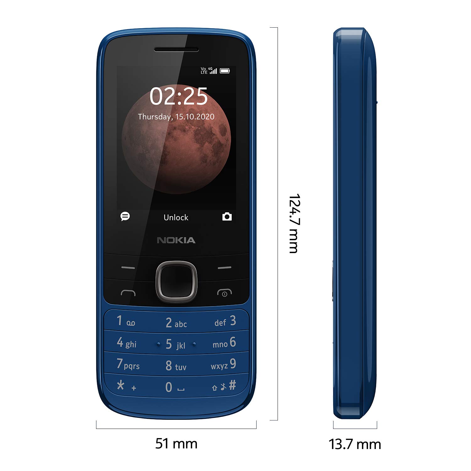 Nokia 225 | GSM Unlocked Mobile Phone | 4G | Blue