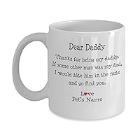 Personalized BITE HIM IN THE NUTS, Dog Dad Mug, Funny DOG DAD Coffee Mug, Father Daddy Birthday Day, Gift from Dog, Dad Coffee Mug, Gift from Fur Children, Dogs, Dog Dad Mug