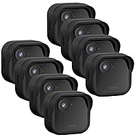 Silicone Case Cover for All-New Blink Outdoor 4 (4th Gen) - Weatherproof Protective Skin Cover with Hat Brim for All-New Blink Outdoor 4 Smart Security Camera (Black, 8 Pack)