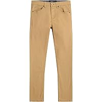 Lucky Brand Boys' Stretch Twill Pants, 5-Pocket Style, Zipper Fly & Button Closure