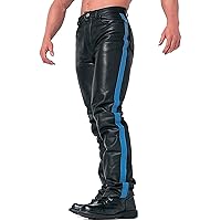Leather Pants Men Traditional Cowboy Western Native American Biker Gay Fashion Protective BLUF Pants Or Chaps