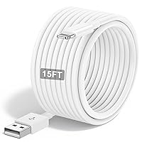 Extra Long iPhone Charger Cable 15 ft/5M,[Apple MFi Certified] USB to Lightning Cable15 ft, iPhone Fast Charging Cord for Apple iPhone 14/14pro/13/12/11/11Pro/11Max/ X/XS/XR/XS Max/8/7,iPad(White)