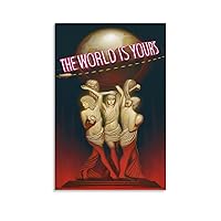 Scarface Movie Poster The World Is Yours Room Aesthetic Art Poster Decorative Painting Canvas Wall Art Living Room Posters Bedroom Painting 24x36inch(60x90cm)