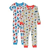 Sesame Street Boys Little Footless Pajamas