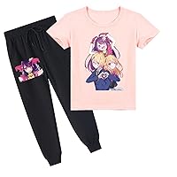 Toddler Short Sleeve Round Neck Tee Shirt Oshi No Ko Casual Soft T Shirt and Jogging Pants for Boy Girls