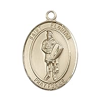 14kt Gold St. Florian Medal. Patron Saint of Fire Fighters