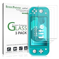 amFilm Tempered Glass Screen Protector for Nintendo Switch Lite 2019 (3-Pack)