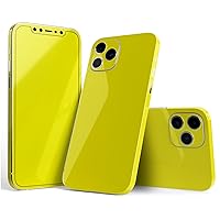 Full Body Skin Decal Wrap Kit Compatible with iPhone 13 Pro Max - Solid Yellow