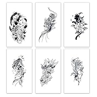 Herbal Tattoo Stickers For Women'S Legs, Long-Lasting, Personalized, Fresh, Washable, Non-Reflective Stickers
