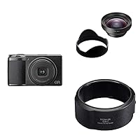 GR III Digital Compact Camera, 24mp, 28mm f 2.8 lens with Touch Screen LCD with Wide Conversion Lens and Lens Adapter