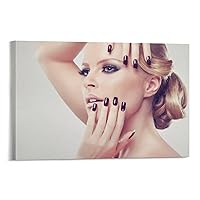 Posters Nail Care Poster Beauty Spa Decoration Poster Beauty Salon Poster Nail Salon (9) Canvas Painting Posters And Prints Wall Art Pictures for Living Room Bedroom Decor 24x36inch(60x90cm) Frame-st