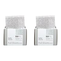 ForPro Expert Embossed Foil Sheets 500S, Aluminum Foil, Pop-Up Foil Dispenser, Hair Foils for Color Application and Highlighting Services, Food Safe, 5” W x 10.75” L, 500-Count (Pack of 2)