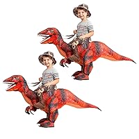 GOOSH Halloween Costumes Boys Girls Inflatable Dinosaur Costume 55IN for Kids and Inflatable Dinosaur Costume 48IN for Aldults Bundle