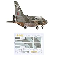 Paper British F Mk.6 Fighter, 1:33 Paper Model Simulation Fighter Military Science Exhibition Model (Unassembled Kit) Model Collection