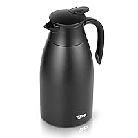68 Oz Thermal Coffee Carafe, Stainless Steel Insulated Vacuum Coffee Carafes For Keeping Hot, 2 Liter Beverage Dispenser (Starry Black)
