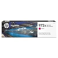 HP 972X | PageWide Cartridge High Yield | Magenta | Works with HP PageWide Pro 452 Series, 477 Series, 552dw, 577 Series | L0S01AN