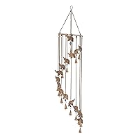 Deco 79 Metal Elephant Windchime with Beads and Cone Bells, 7