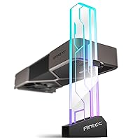 Antec RGB GPU Support Bracket, Graphics Card Holder, Tempered Glass, Addressable RGB 5V 3PIN RGB Connector