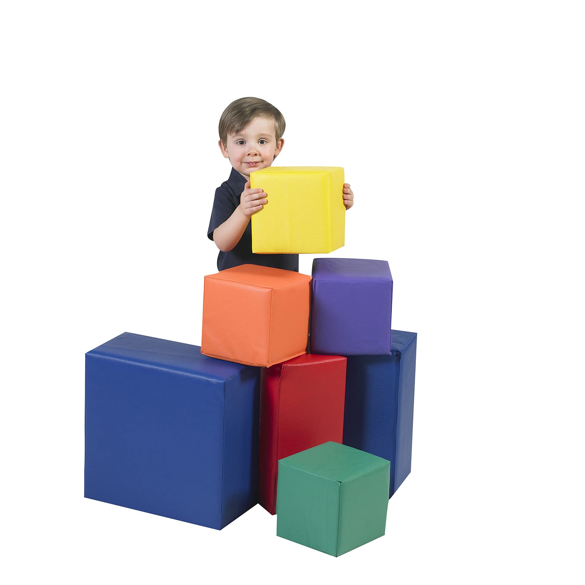 Children's Factory Sturdiblock Set, CF321-530, Large Foam Blocks for Toddlers, Big Building Blocks, Daycare or Playroom Soft Play Equipment, Set-7
