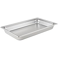 Winco 2 1/2-Inch Anti-Jamming Steam Pan, Full, 24-Gauge