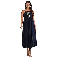 Yash Gallery Women's Smoking Embroidered Georgette Dress