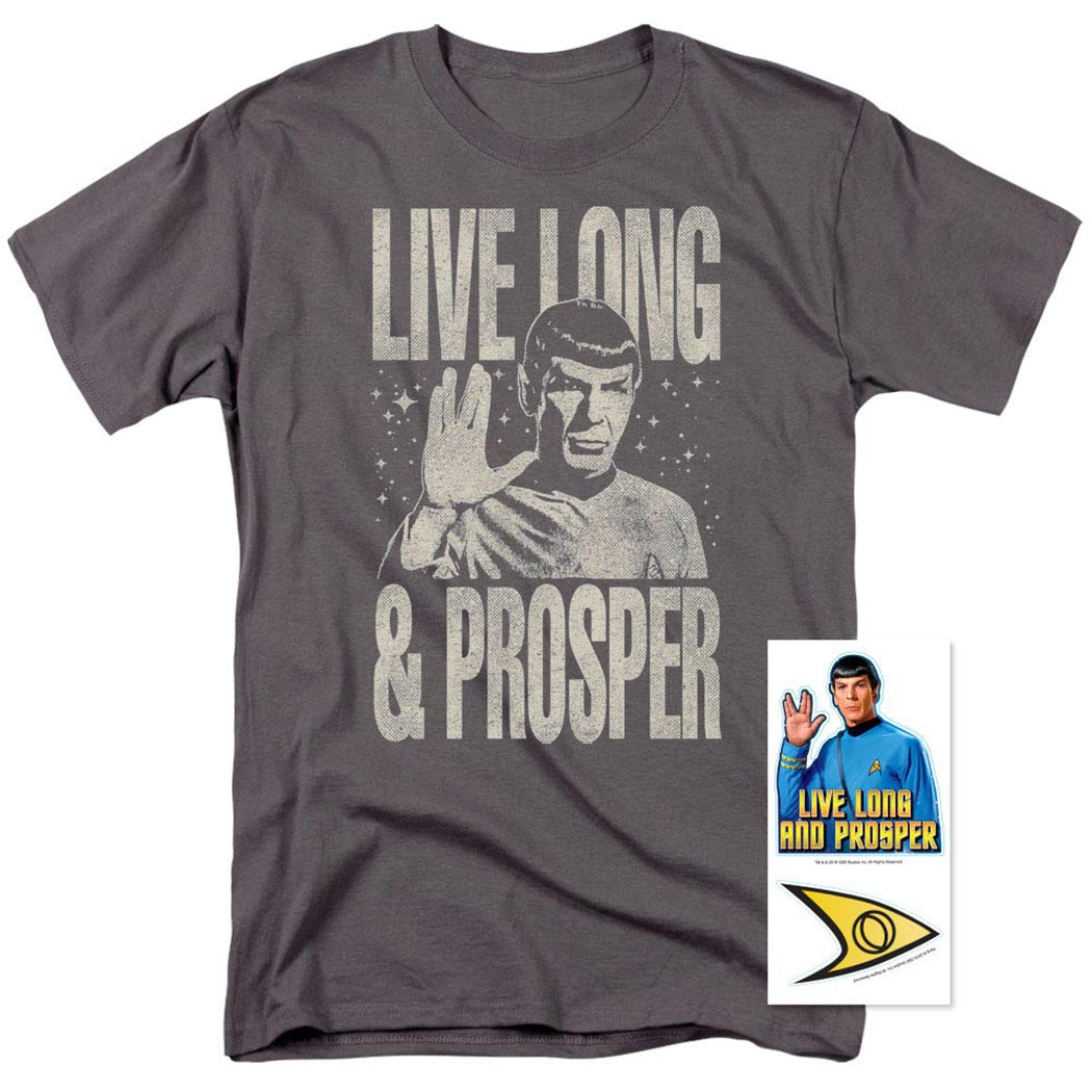 Popfunk Classic Star Trek Live Long and Prosper Spock T Shirt & Stickers