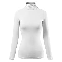 MixMatchy Women's Basic Long Sleeve High Turtle Neck Slim Fit Top Shirt