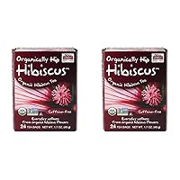 Foods, Organically Hip Hibiscus™ Tea, Caffeine-Free, Non-GMO, No Added Colors, Preservatives or Sugars, Premium Unbleached Tea Bags with our No-Staples Design, 24-Count (Pack of 2)