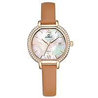 Luxury Brand Women's Bracelet Dazzle Beauty Girls Quartz Wrist Watch Leather Band SP-2614-RL26