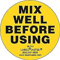 Labelmaster BLT41 Mix Well Before Using Label (Pack of 500)